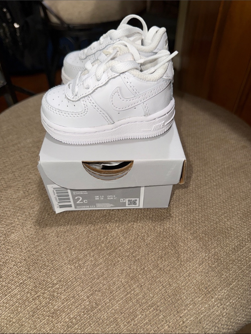 Nike Kids White Leather Low-Top Sneakers